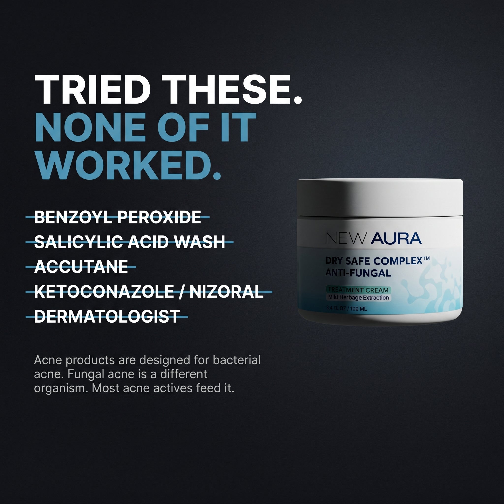 New Aura™ Men's Anti-Fungal Acne Cream